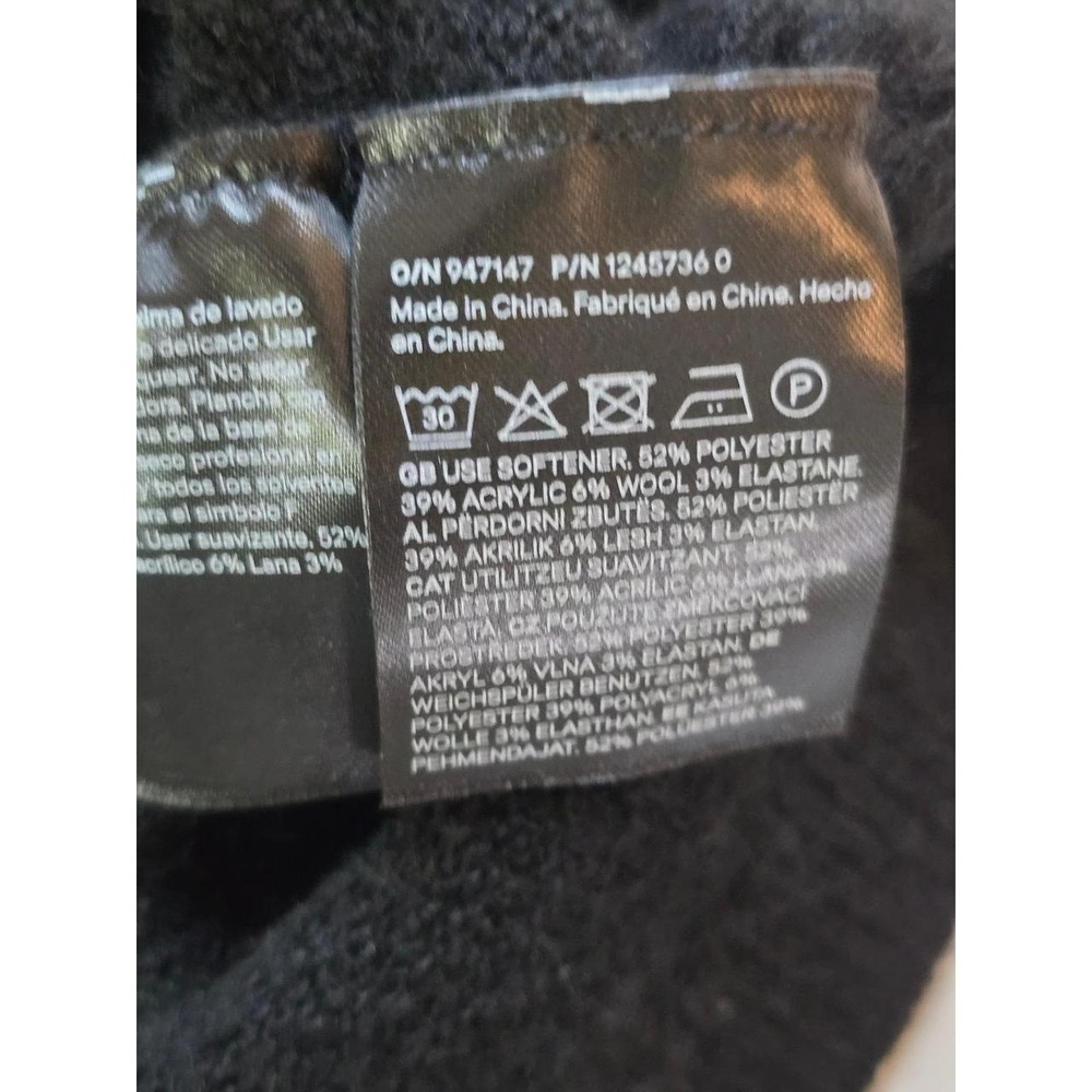 Black Button Front Cardigan Sweater Wool Blend Plus Size NWT Goth Dark Academia - Picture 5 of 6